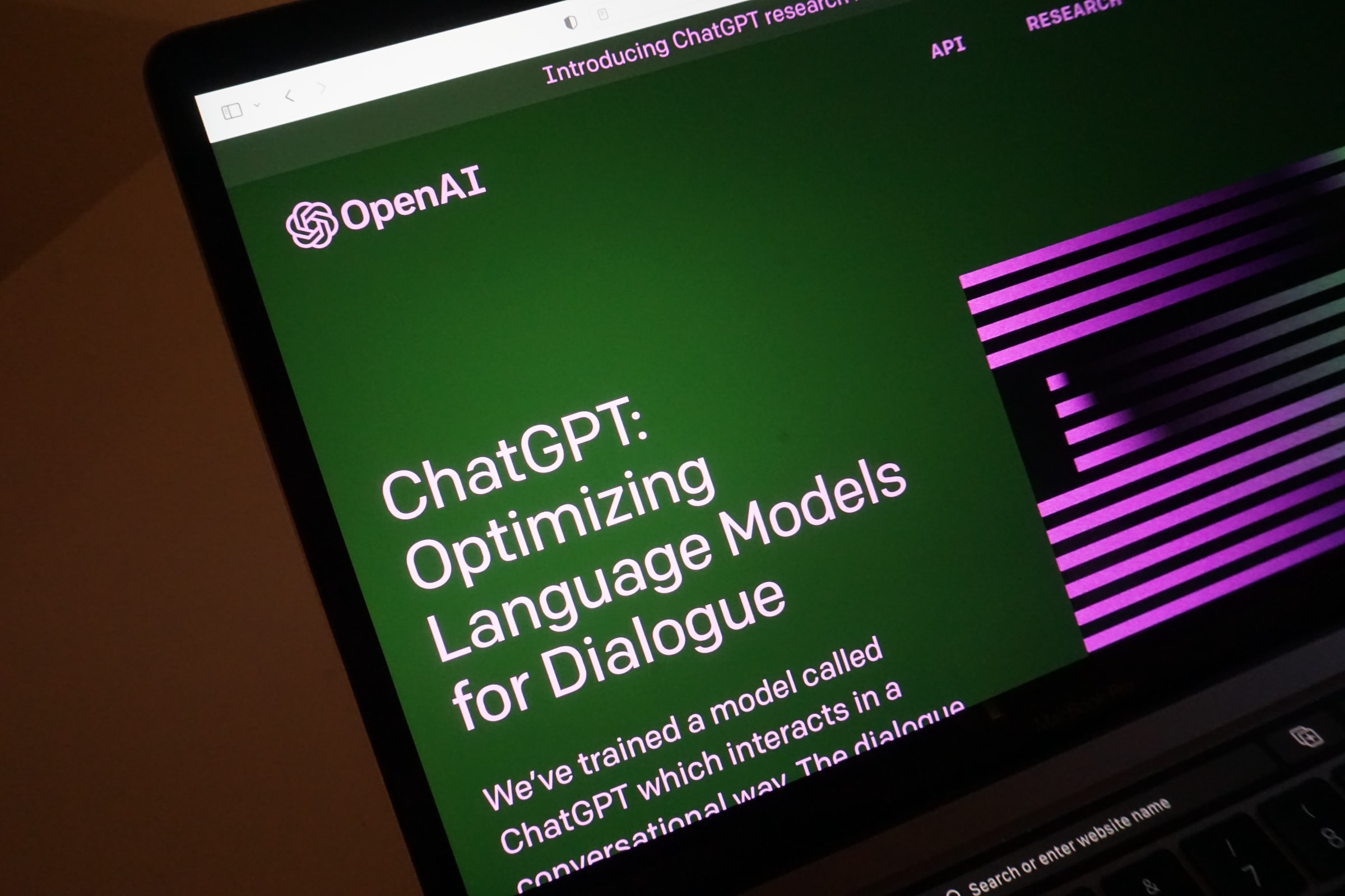 Image of the ChatGPT website