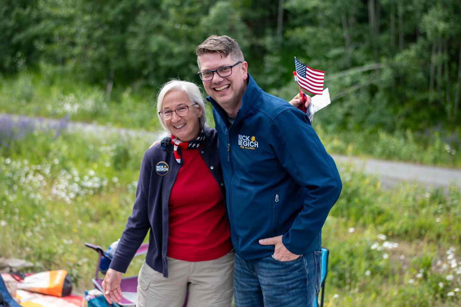 Image of Nick Begich campaigning in Alaska